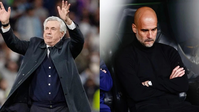 Carlo Ancelotti chỉ đạo cầu thủ