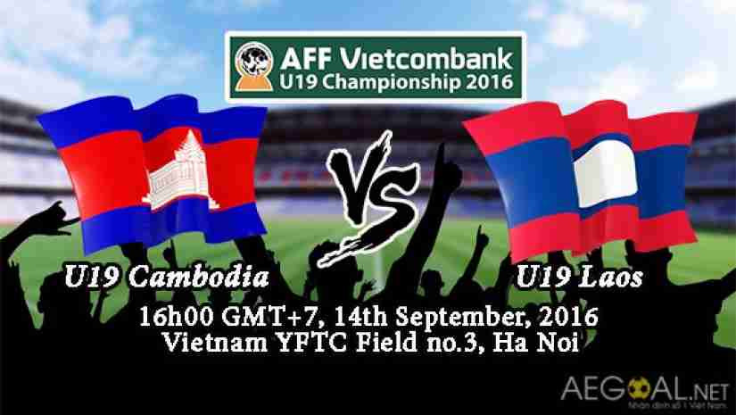 U19 Campuchia và U19 Lào trong một trận đấu