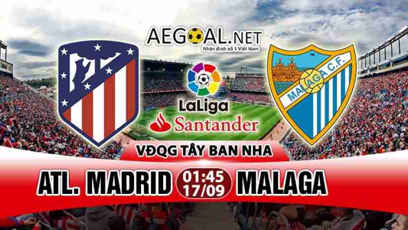 Trận đấu giữa Atletico Madrid và Malaga