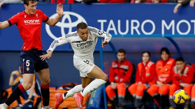 5 điểm nhấn Osasuna 1-1 Real Madrid: Quyết định gây phẫn nộ; Mbappe thăng hoa